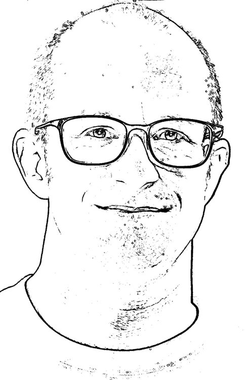 Black and white portrait of Michael